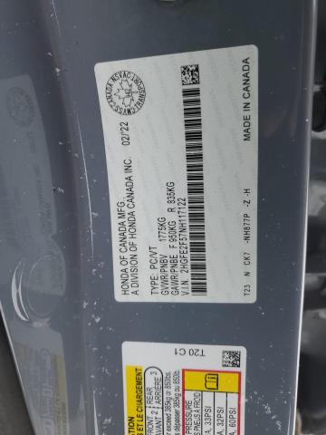 2022 HONDA CIVIC SPOR 2HGFE2F57NH117122
