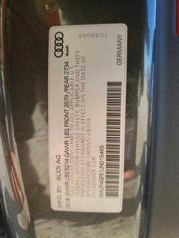2018 AUDI S5 PREMIUM WAUY4GF51JN015465