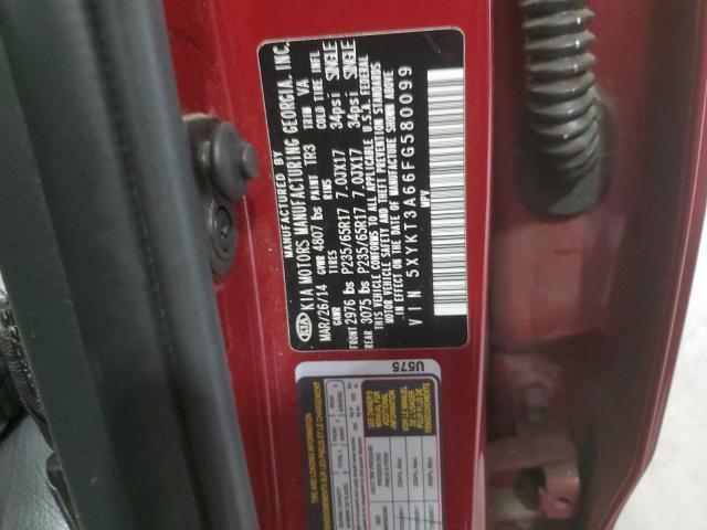 2015 KIA SORENTO 5XYKT3A66FG580099