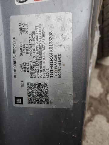 2019 CHEVROLET CAMARO LS - 1G1FB1RX4K0133298