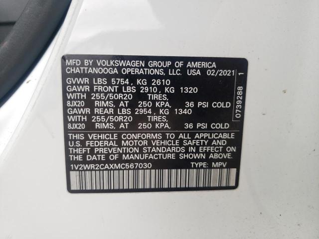2021 VOLKSWAGEN ATLAS SE - 1V2WR2CAXMC567030