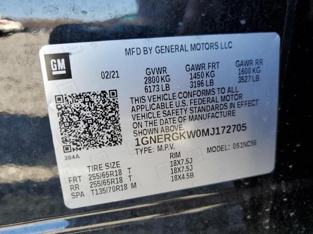 2021 CHEVROLET TRAVERSE L - 1GNERGKW0MJ172705