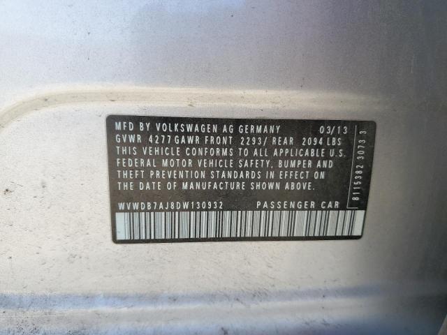 2013 VOLKSWAGEN GOLF - WVWDB7AJ8DW130932