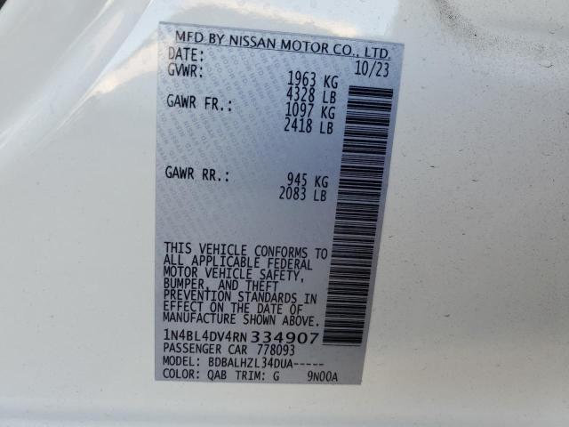 2024 NISSAN ALTIMA SV - 1N4BL4DV4RN334907