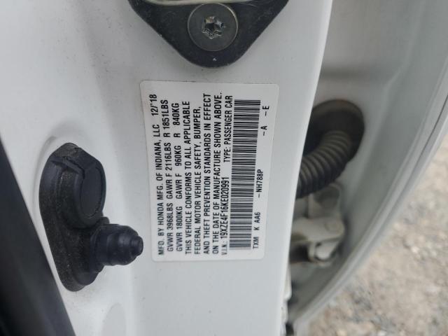 2019 HONDA INSIGHT LX 19XZE4F16KE020991