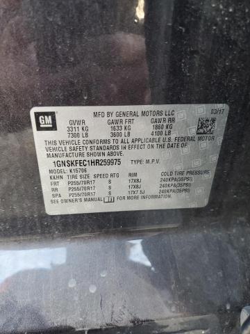 2017 CHEVROLET TAHOE SPEC - 1GNSKFEC1HR259975