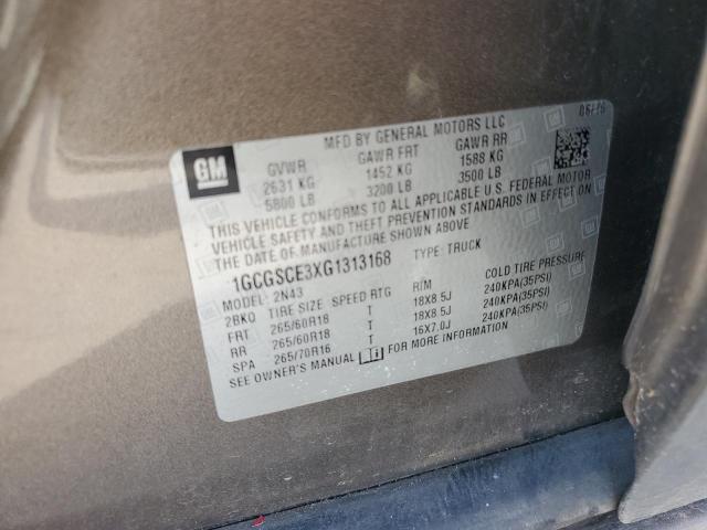 2016 CHEVROLET COLORADO L - 1GCGSCE3XG1313168