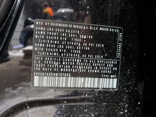 2022 VOLKSWAGEN TIGUAN SE - 3VV2B7AX5NM107820