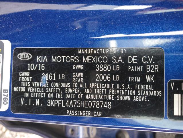 2017 KIA FORTE LX - 3KPFL4A75HE078748