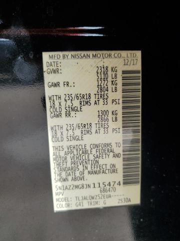 2018 NISSAN MURANO S - 5N1AZ2MG8JN115474