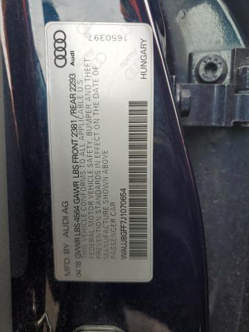 2018 AUDI A3 PREMIUM WAUJ8GFF7J1070654