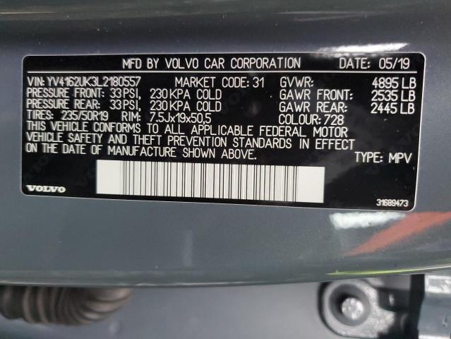 2020 VOLVO XC40 T5 MO YV4162UK3L2180557