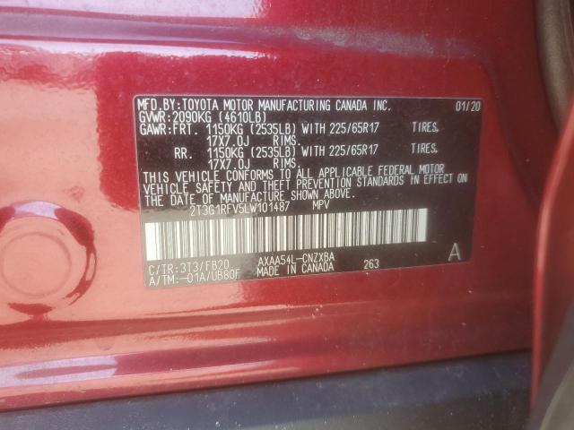 2020 TOYOTA RAV4 LE - 2T3G1RFV5LW101487