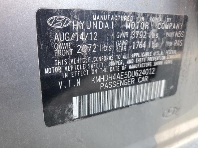 2013 HYUNDAI ELANTRA - KMHDH4AE5DU624012