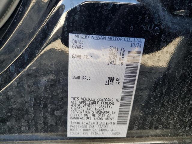 2025 NISSAN ALTIMA SR - 1N4BL4CW2SN331648