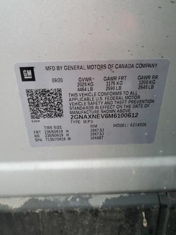 2021 CHEVROLET EQUINOX PR 2GNAXNEV6M6100612