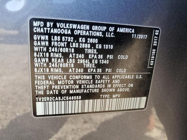 2018 VOLKSWAGEN ATLAS SEL - 1V2ER2CA5JC546559