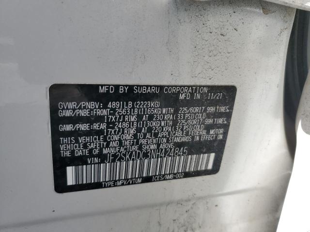 2022 SUBARU FORESTER P JF2SKADC3NH424845