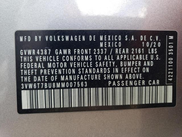 2021 VOLKSWAGEN JETTA GLI - 3VW6T7BU8MM007563
