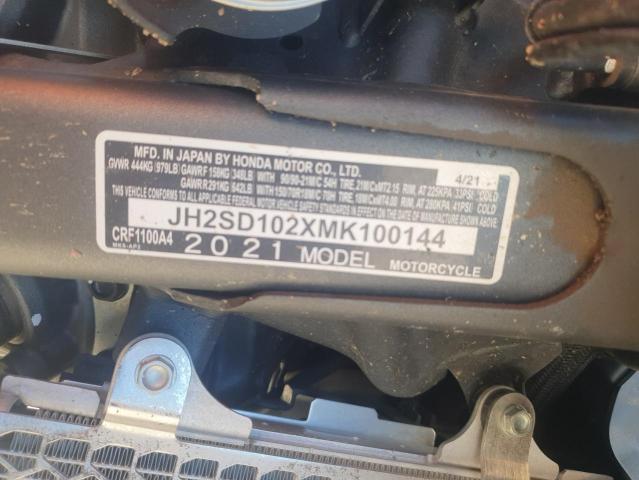 2021 HONDA CRF1100 A4 JH2SD102XMK100144