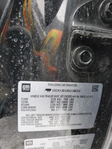 2022 CHEVROLET 1500 1GCRYJEK8NZ188009