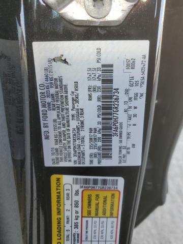 2016 FORD FUSION SE - 3FA6P0H77GR236734