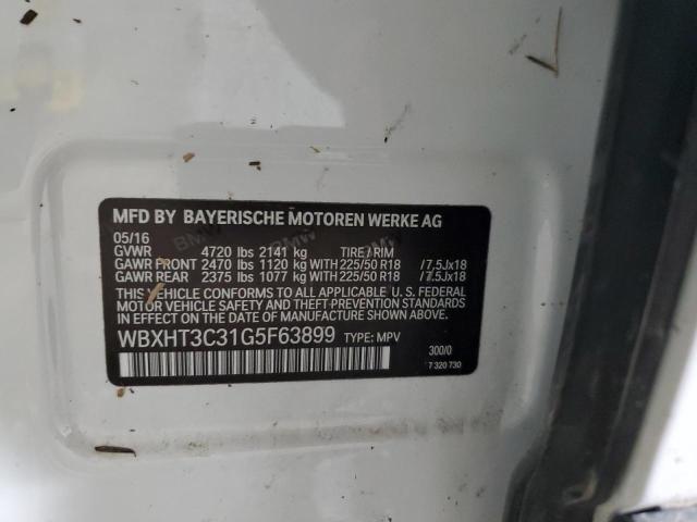 2016 BMW X1 XDRIVE2 - WBXHT3C31G5F63899