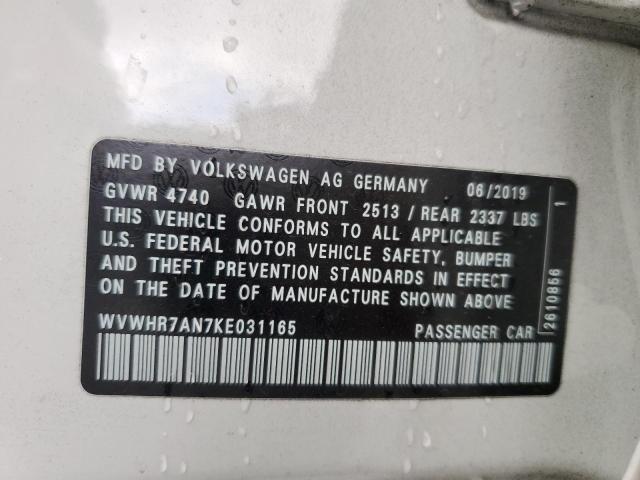 2019 VOLKSWAGEN ARTEON SEL - WVWHR7AN7KE031165