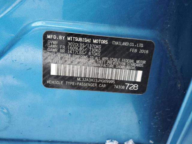 2018 MITSUBISHI MIRAGE ES - ML32A3HJ3JH009995