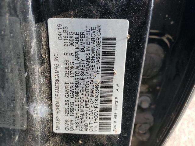2019 HONDA ACCORD LX - 1HGCV1F11KA085496
