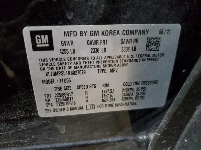 2022 CHEVROLET TRAILBLAZE - KL79MPSL1NB027079