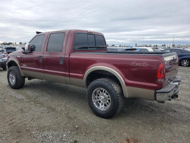 FORD F250 SUPER 2007 burgundy crew pic diesel 1FTSW21P67EA04582 photo #3