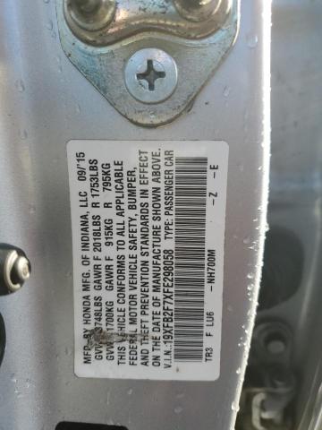 2015 HONDA CIVIC SE 19XFB2F7XFE298058