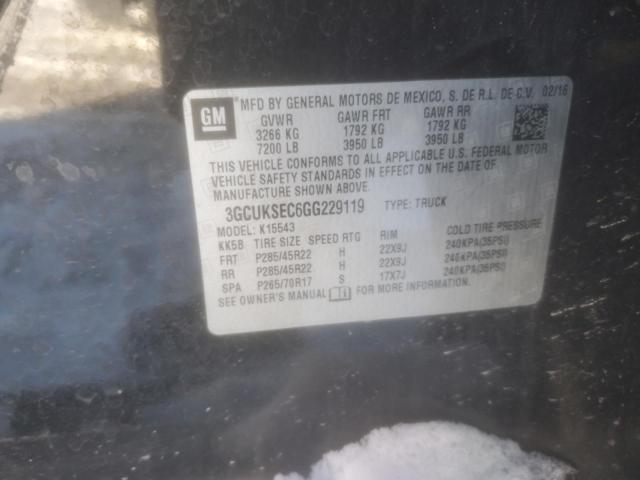 2016 CHEVROLET SILVERADO - 3GCUKSEC6GG229119