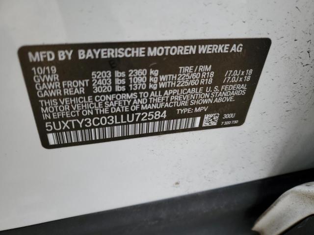 2020 BMW X3 SDRIVE3 - 5UXTY3C03LLU72584