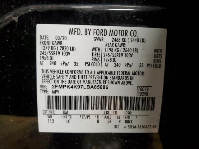 2020 FORD EDGE TITAN - 2FMPK4K97LBA85686