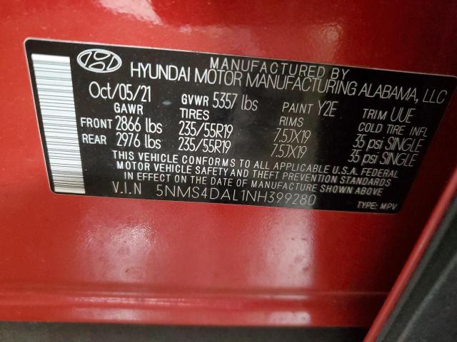 2022 HYUNDAI SANTA FE L - 5NMS4DAL1NH399280