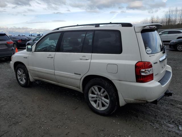 TOYOTA HIGHLANDER 2006 white  hybrid engine JTEEW21A960022297 photo #3