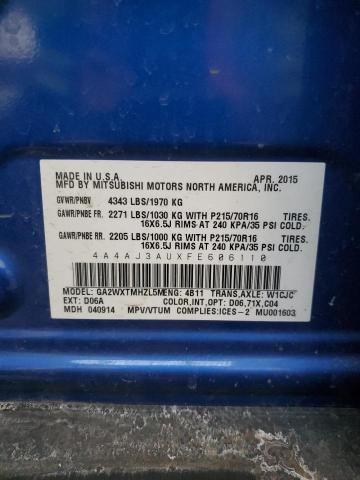 2015 MITSUBISHI RVR SE 4A4AJ3AUXFE606110