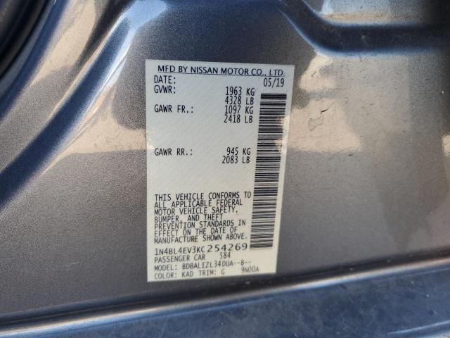 2019 NISSAN ALTIMA SL - 1N4BL4EV3KC254269