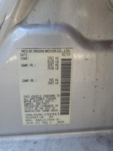 2019 NISSAN ALTIMA SL - 1N4BL4EV6KC199963