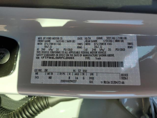 2024 FORD F150 TREMO 1FTFW4L56RFC20065