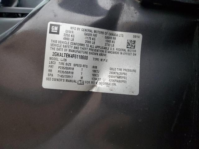 2015 GMC TERRAIN SL - 2GKALTEK4F6118600