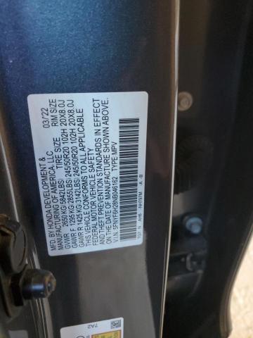 2022 HONDA PILOT SE 5FNYF6H28NB046162