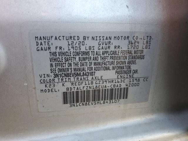 2021 NISSAN VERSA SV - 3N1CN8EV5ML843107