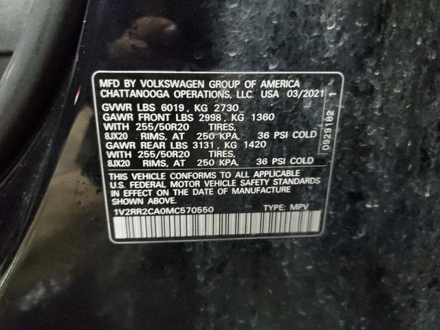 2021 VOLKSWAGEN ATLAS SE - 1V2RR2CA0MC570550