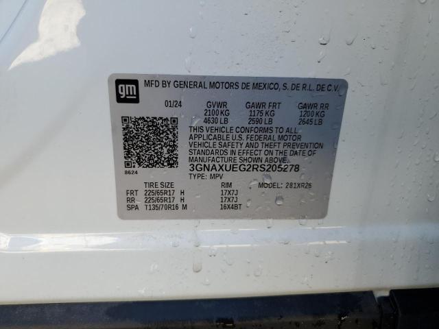 2024 CHEVROLET EQUINOX LT - 3GNAXUEG2RS205278