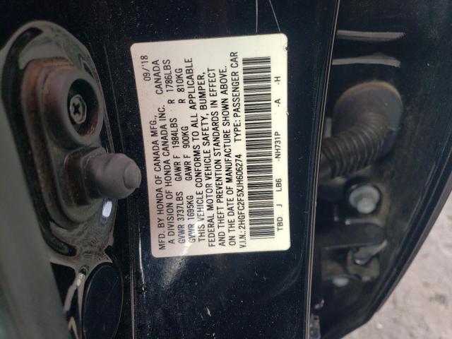 2018 HONDA CIVIC LX - 2HGFC2F5XJH606274