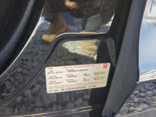 2016 TESLA MODEL X - 5YJXCAE44GF025048