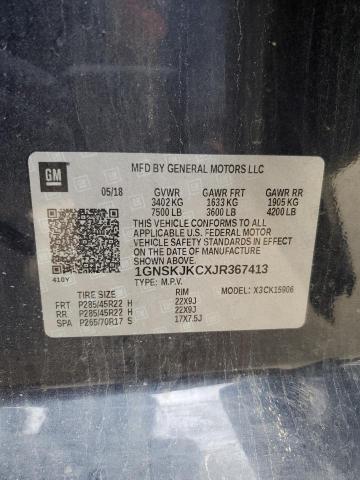 2018 CHEVROLET SUBURBAN K 1GNSKJKCXJR367413